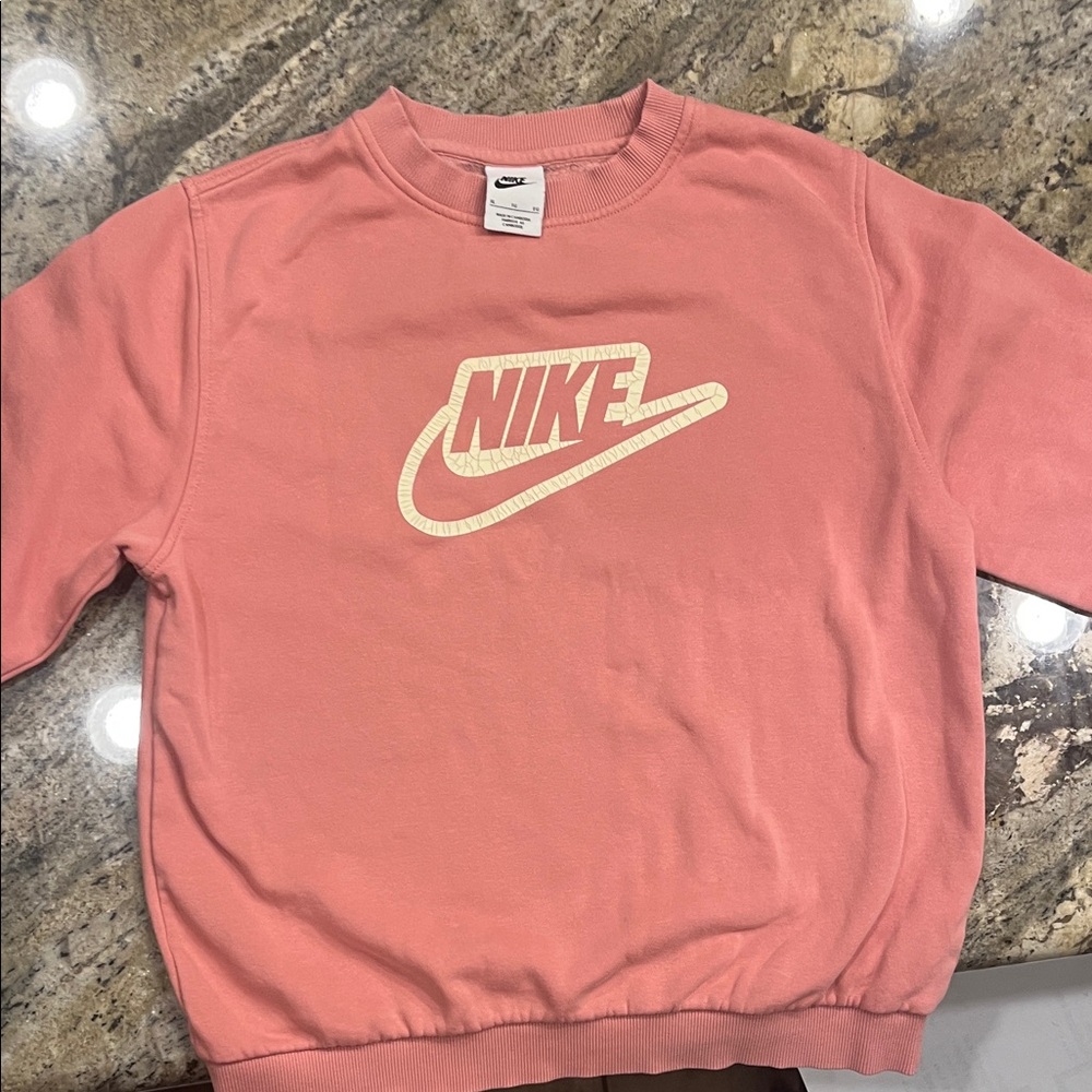 Girls 7-16 Nike Sportswear Fleece Sweatshirt (pink) - Picture 3 of 7